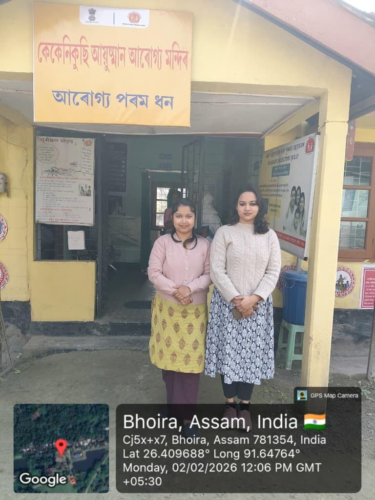 Field visit at Kekenikuchi Ayushman Arogya Mandir, Kamrup, Assam